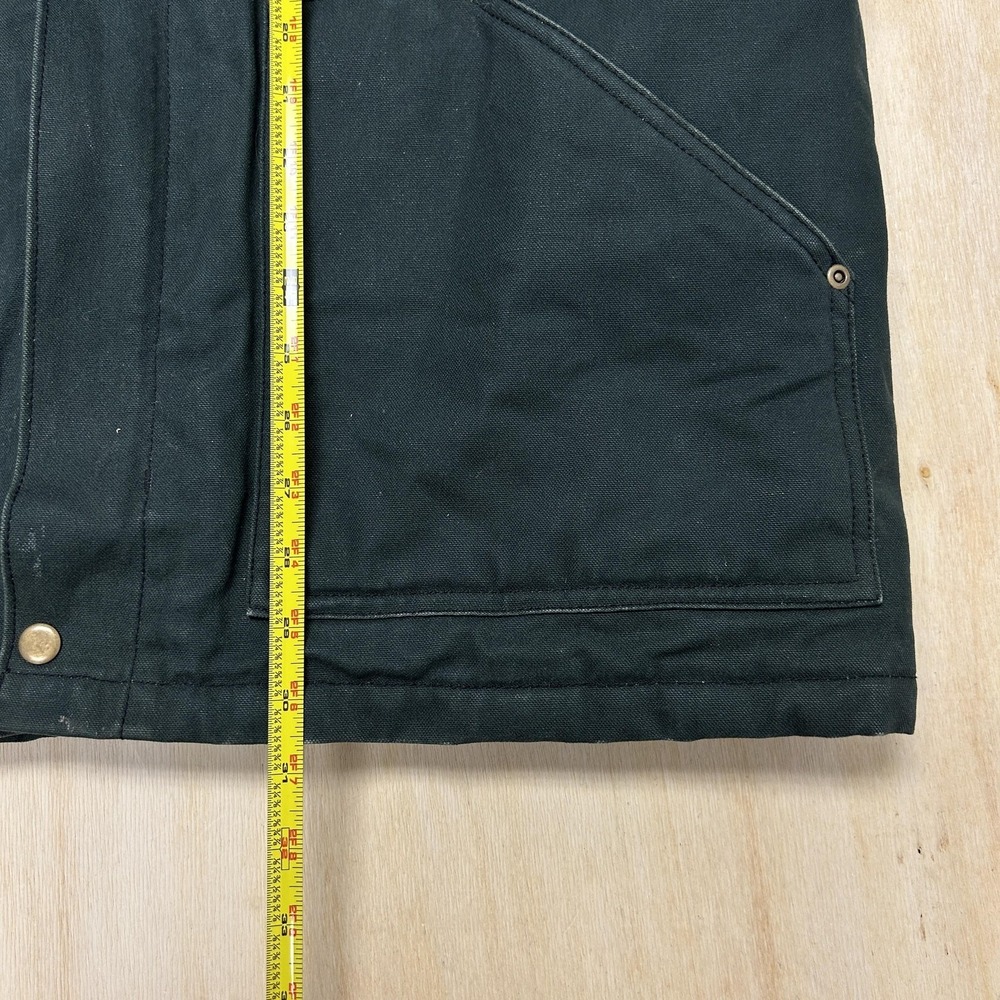 Big Smith Jacket Mens 2XL Green Canvas Insulated Workwear Parka Lined Winter - Picture 6 of 8